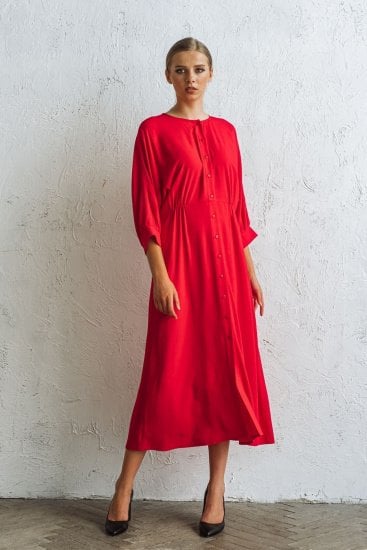 Сукні VOVK модель 08459 червоний — фото - INTERTOP
