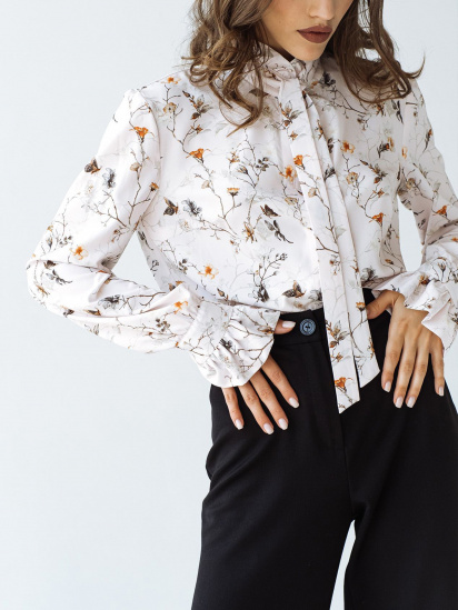 Блуза з довгим рукавом VOVK модель 08390 квіти — фото 3 - INTERTOP
