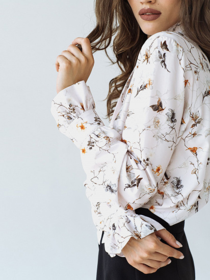 Блуза з довгим рукавом VOVK модель 08390 квіти — фото 4 - INTERTOP