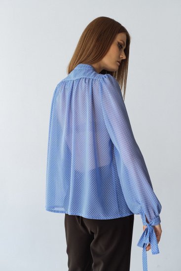 Блуза с длинным рукавом VOVK модель 07699 горох — фото - INTERTOP