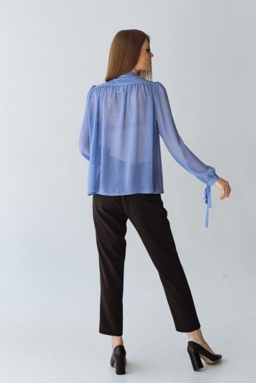 Блуза с длинным рукавом VOVK модель 07699 горох — фото 3 - INTERTOP