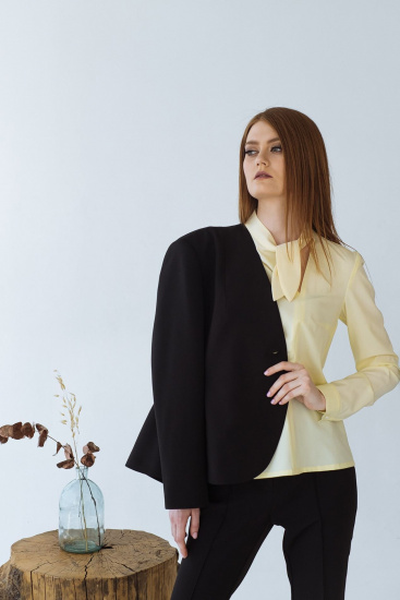 Блуза з довгим рукавом VOVK модель 08200 лимонний — фото 4 - INTERTOP