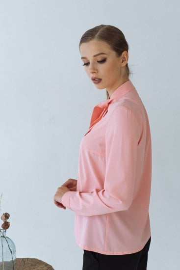 Блуза з довгим рукавом VOVK модель 08201 кораловий — фото 3 - INTERTOP