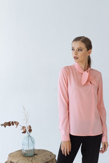 Блуза з довгим рукавом VOVK модель 08201 кораловий — фото - INTERTOP