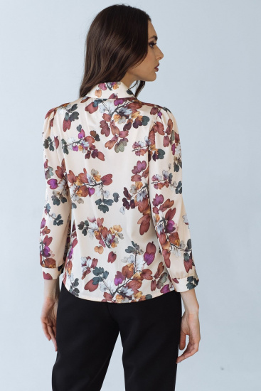 Блуза з довгим рукавом VOVK модель 08335 квіти — фото - INTERTOP