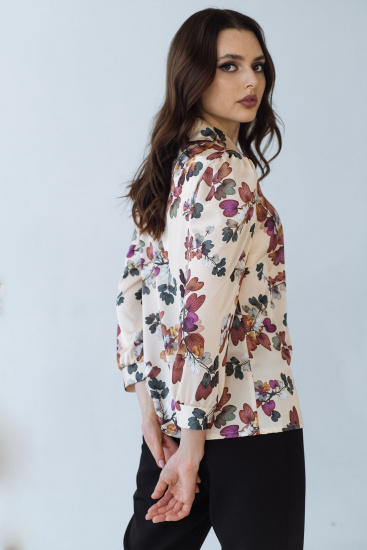 Блуза з довгим рукавом VOVK модель 08335 квіти — фото 3 - INTERTOP
