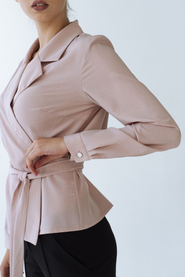 Блуза з довгим рукавом VOVK модель 09336 горох — фото 4 - INTERTOP