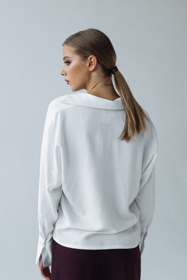 Блуза з довгим рукавом VOVK модель 08017 білий — фото 3 - INTERTOP