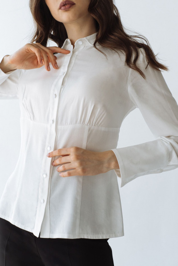 Блуза з довгим рукавом VOVK модель 08229 молочний — фото 3 - INTERTOP