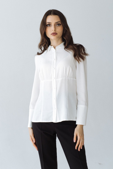 Блуза з довгим рукавом VOVK модель 08229 молочний — фото - INTERTOP
