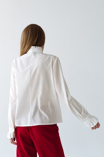 Блуза з довгим рукавом VOVK модель 09308 молочний — фото - INTERTOP