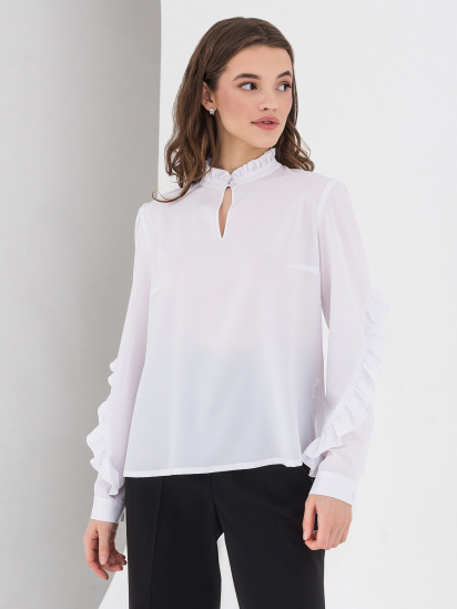 Блуза з довгим рукавом VOVK модель 07466 білий — фото - INTERTOP