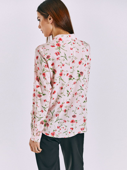Рубашка VOVK модель 011000 принт квіти на рожевому — фото 4 - INTERTOP