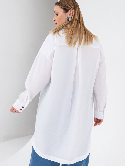 Блуза з довгим рукавом VOVK модель 07591 білий — фото - INTERTOP