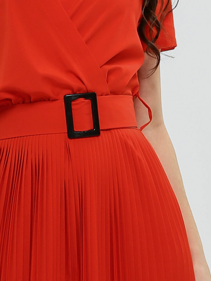 Платья ISSA Plus модель 11532_оранжевый — фото 4 - INTERTOP