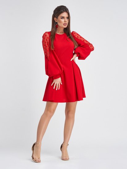 Платья ISSA Plus модель 11254A_красный — фото - INTERTOP