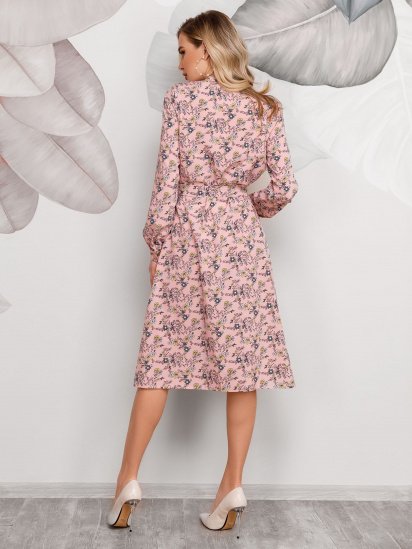 Платья ISSA Plus модель 12489_розовый — фото 3 - INTERTOP