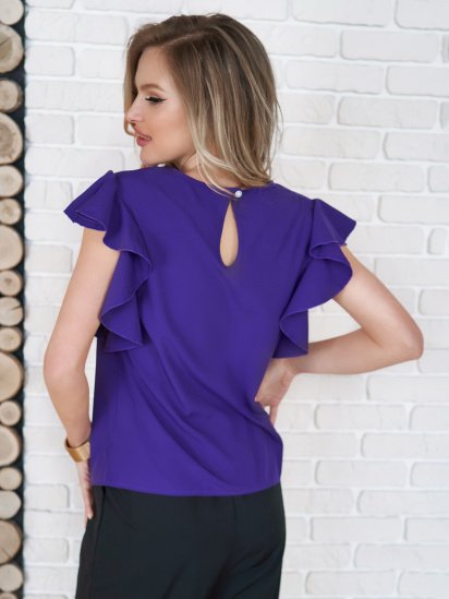 Блуза ISSA Plus модель 11701_фиолетовый — фото 3 - INTERTOP