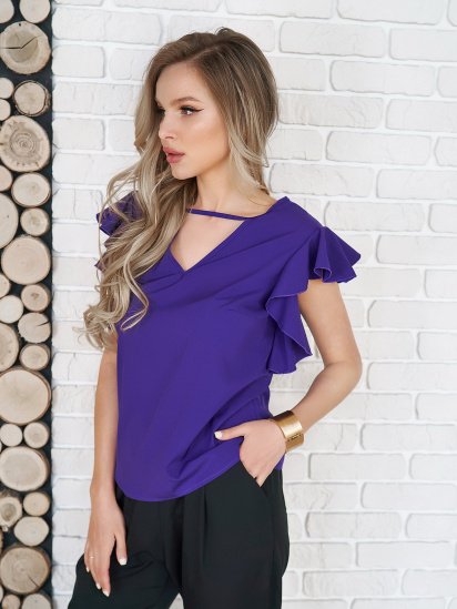 Блуза ISSA Plus модель 11701_фиолетовый — фото - INTERTOP
