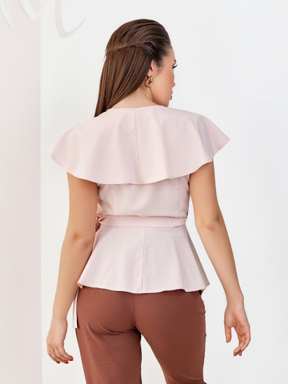 Блуза ISSA Plus модель 12045_розовый — фото 3 - INTERTOP