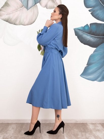 Платья ISSA Plus модель 12165_голубой — фото - INTERTOP