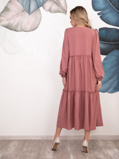 Платья ISSA Plus модель 12529_темно-розовый — фото 3 - INTERTOP