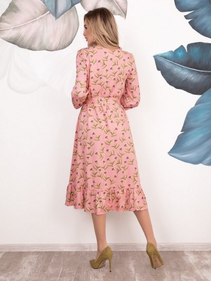 Платья ISSA Plus модель 12532_розовый — фото 3 - INTERTOP