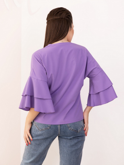 Блуза ISSA Plus модель SA-153_фиолетовый — фото 3 - INTERTOP