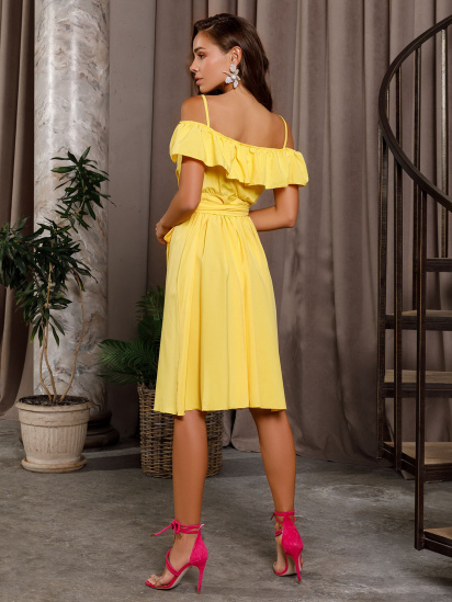 Платья ISSA Plus модель 12688_желтый — фото 3 - INTERTOP