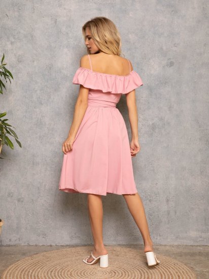 Платья ISSA Plus модель 12688_розовый — фото 3 - INTERTOP