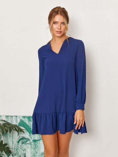 Платья ISSA Plus модель 12848_синий — фото 4 - INTERTOP