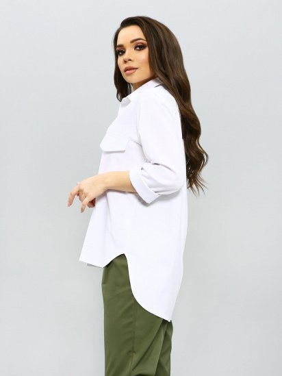 Блуза з довгим рукавом ISSA Plus модель 11578_белый — фото 3 - INTERTOP