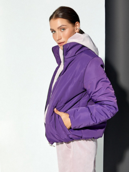 Зимова куртка ISSA Plus модель SA-308_фиолетовый — фото 3 - INTERTOP