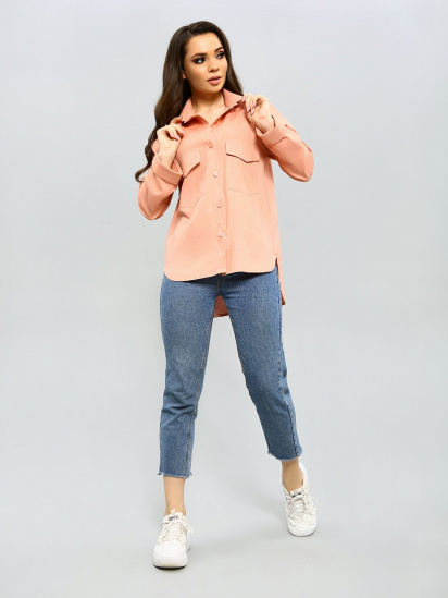 Блуза ISSA Plus модель 11578_розовый — фото 4 - INTERTOP