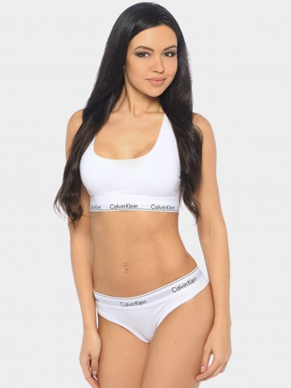 Трусы Calvin Klein Underwear Thong модель F3786E_100 — фото 3 - INTERTOP