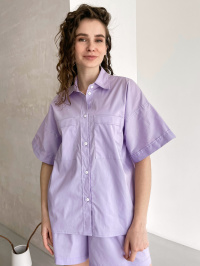 Фиолетовый - Рубашка Silvio Merlini