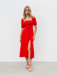 Красный - Платье миди Romashka Сорренто