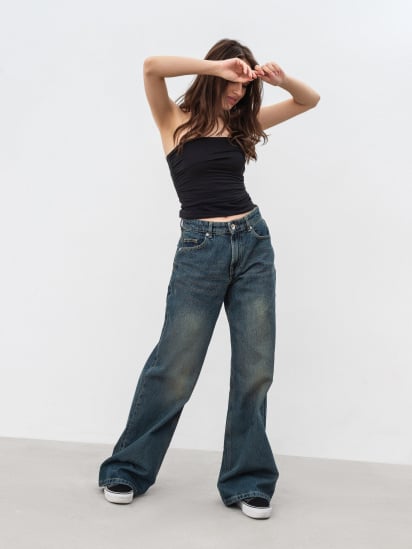 Широкие джинсы Romashka Аоста модель 205038504042 — фото 3 - INTERTOP