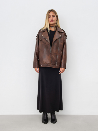 Куртка кожаная Romashka Берлін модель 208018204061 — фото - INTERTOP