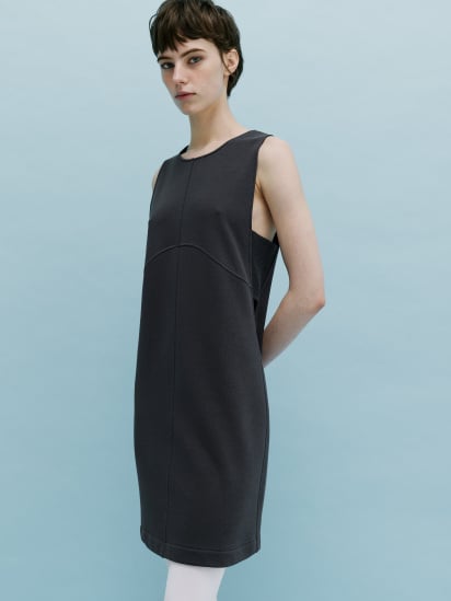 Сукня міні Роза модель 230729_grey — фото - INTERTOP
