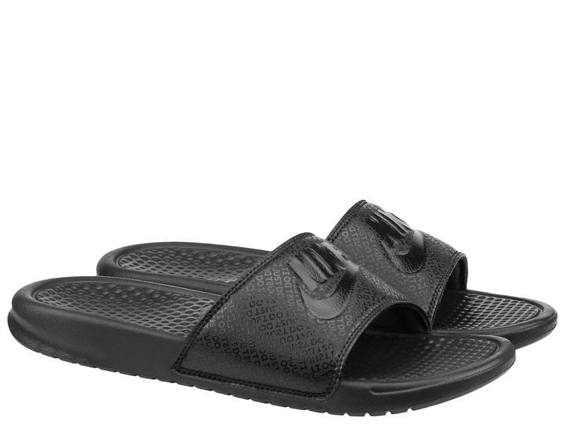 

Тапки мужские Nike Benassi Just Do It. Black Black 343880-001, Черный