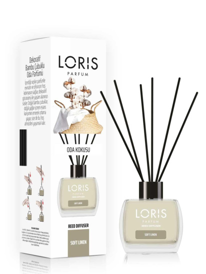 Loris parfum ­Аромадиффузор Хлопок с черными палочками модель 400077 — фото - INTERTOP