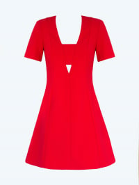 Красный - Платье мини Gepur