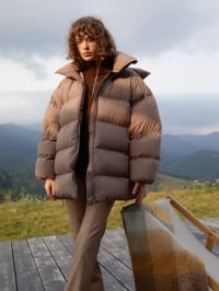 Коричневий - Зимова куртка Gepur