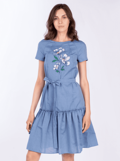Платье мини Едельвіка модель 475-19-00blue — фото 3 - INTERTOP