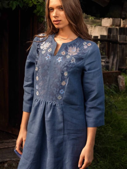 Вышитое платье Svarga модель SV-FD00656-1111-10029 — фото 6 - INTERTOP
