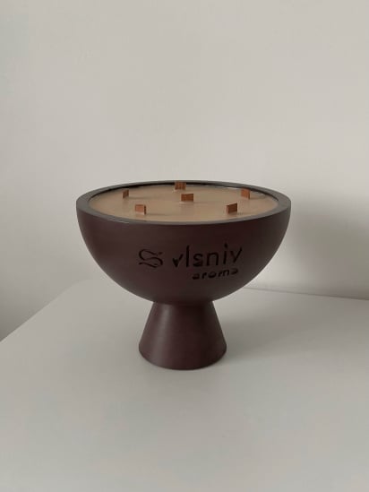 Vlsniy.aroma ­Ароматична свічка Чаша коричнева Татова турбота модель 5523500 — фото 4 - INTERTOP