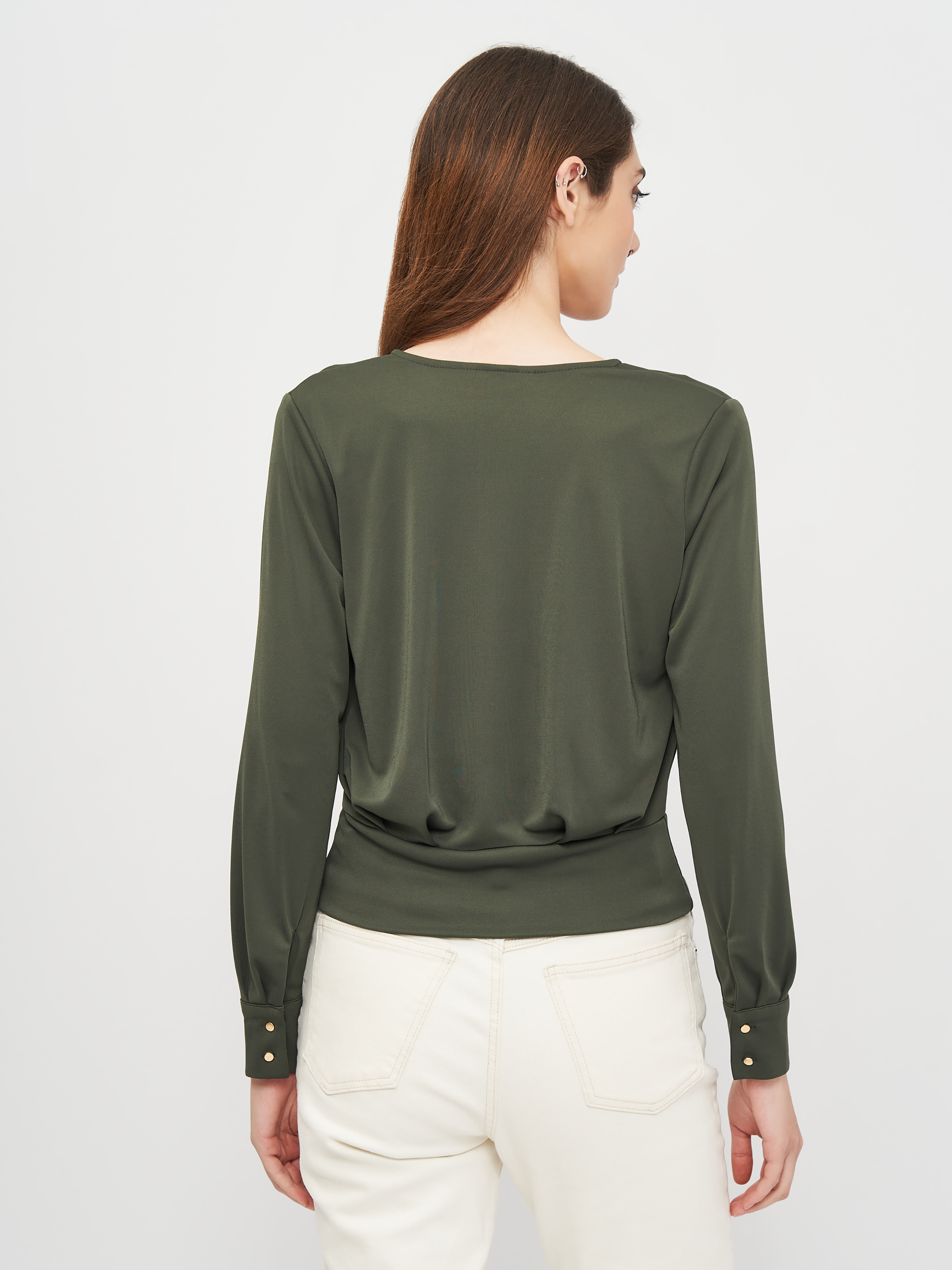 

H&M Блуза з довгим рукавом (56471) Жіноче, колір - Зелений