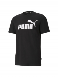 Чорний - Футболка PUMA Ess Logo Tee