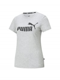 Серый - Футболка спортивная PUMA Ess Logo Tee